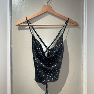 Garage Floral Satin Corset tank top
